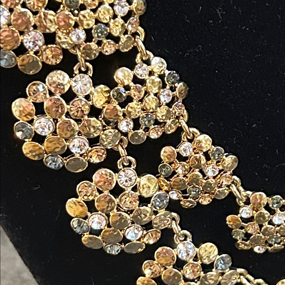 Talbots Gold Double Strand Statement Necklace - image 8